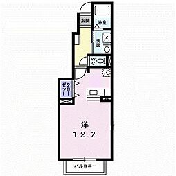 グリフォードB ワンルームの間取図画像