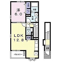 アミティエ 1LDKの間取図画像