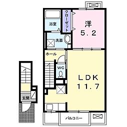 ローレルブローテ 1LDKの間取図画像