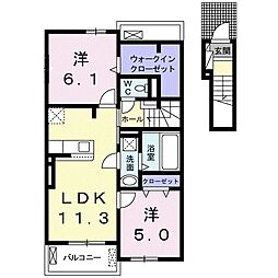 mono 2LDKの間取図画像