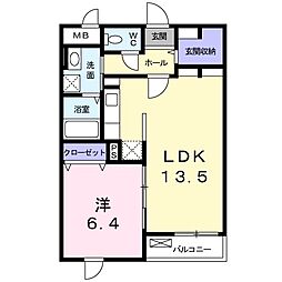 ノーブルパレス 1LDKの間取図画像