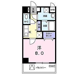カーサT.Y.T 1Kの間取図画像
