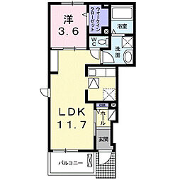 サニーブライト3 1LDKの間取図画像