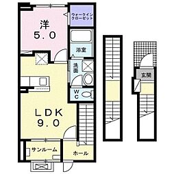 スティルライフ 1LDKの間取図画像
