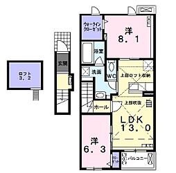 サニータウン 2LDKの間取図画像