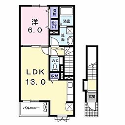 センターポイント2 1LDKの間取図画像