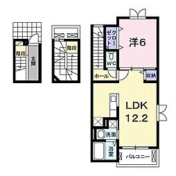 プラビダ 1LDKの間取図画像