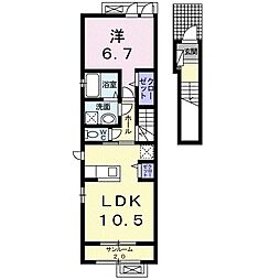 パストラーレ 1LDKの間取図画像