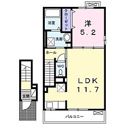 フランカーサ 1LDKの間取図画像