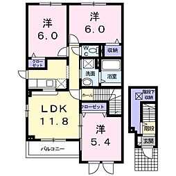 シンフォニー 3LDKの間取図画像