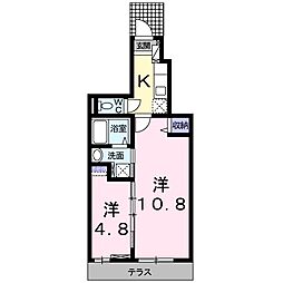 ジュネビーブ2 2Kの間取図画像