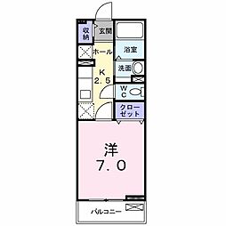 ノイ.グランツM.2 1Kの間取図画像