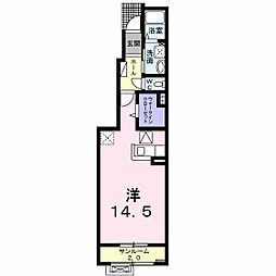 フェイシス横越2 ワンルームの間取図画像