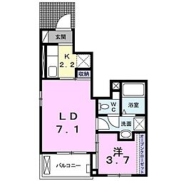 ネオサニー5 1LDKの間取図画像