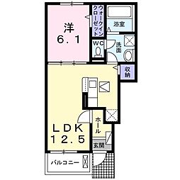 フェリーチェ 1LDKの間取図画像