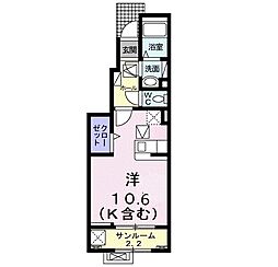 菫2nd ワンルームの間取図画像