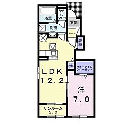 アール・グランデ2 1LDKの間取図画像
