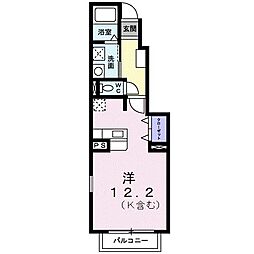 カーサフェリーチェ2 ワンルームの間取図画像