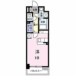 ニューレジデンス穴生 ワンルームの間取図画像