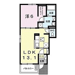 ラフレシール1 1LDKの間取図画像