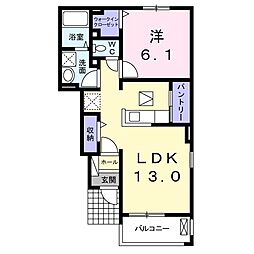 ジェルメ3 1LDKの間取図画像