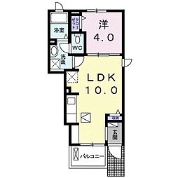 アリエール5 1LDKの間取図画像