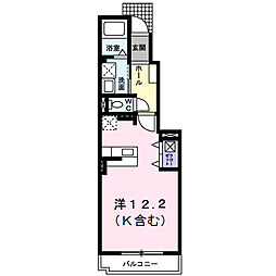 ブリリアント寺家1 ワンルームの間取図画像