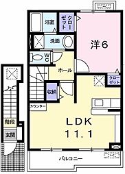 ブルームネクスト 1LDKの間取図画像