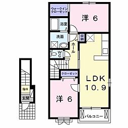 フレッサ 2LDKの間取図画像