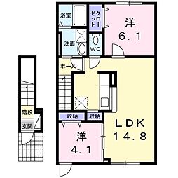グラナリーレイク 2LDKの間取図画像