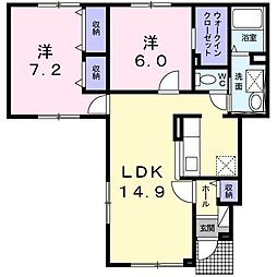 グランフォートキクチ 2LDKの間取図画像