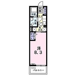 グレイスフルガーデン 1Kの間取図画像