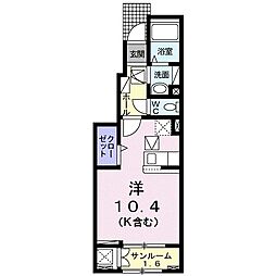 アネックス ワンルームの間取図画像