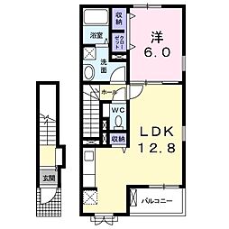 クライスA 1LDKの間取図画像