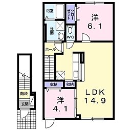 BROS.259 2LDKの間取図画像