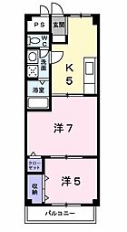 アーバンリバブル 2Kの間取図画像