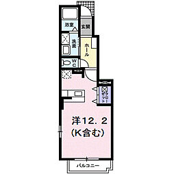 フォレストコート明神3 ワンルームの間取図画像
