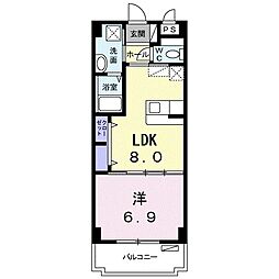 ソレイユショー 1LDKの間取図画像