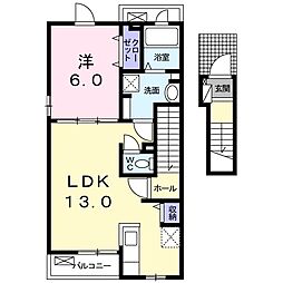 メゾンさくら 1LDKの間取図画像