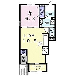 グラシアG 1LDKの間取図画像
