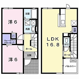 ジェイドサイド2 2LDKの間取図画像