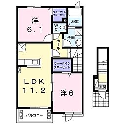 ラヴィータ1 2LDKの間取図画像