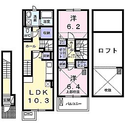 ヴェルデストーリァ1 2LDKの間取図画像