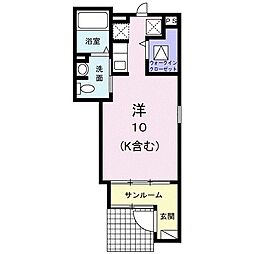 ウィンダムヒルズ5 ワンルームの間取図画像