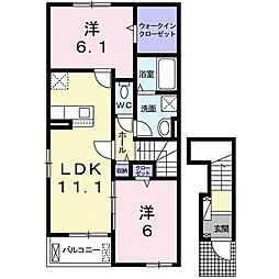 アメティスタ 2LDKの間取図画像