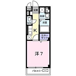 ブリリアントアコーポリッシュ 1Kの間取図画像