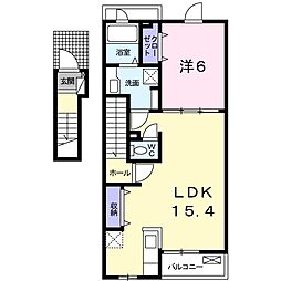 ソレイユ 1LDKの間取図画像