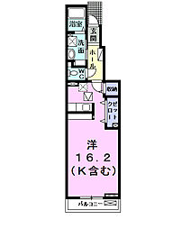 ミントベリー ワンルームの間取図画像