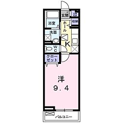 ケーズコート大宮 1Kの間取図画像