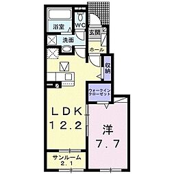 マウロア 1LDKの間取図画像